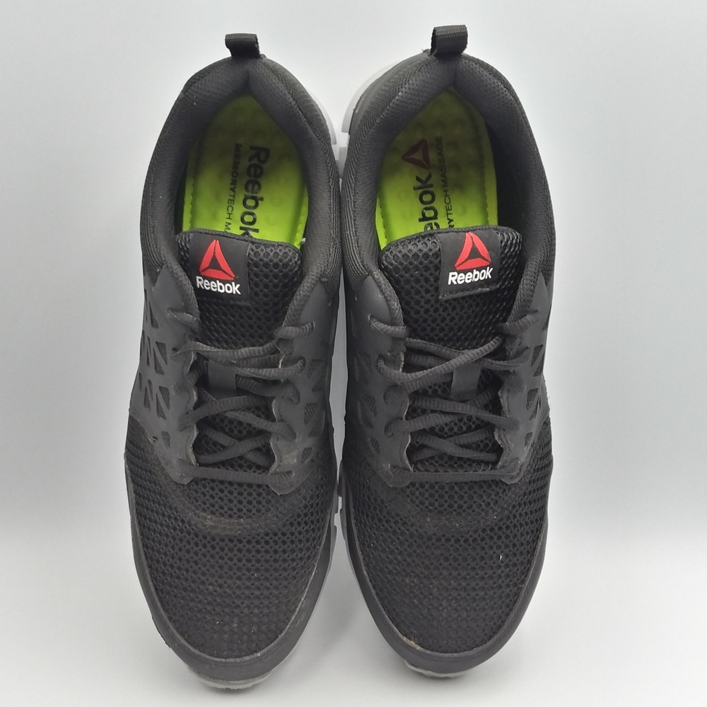 Reebok Sublite Cushion Work Mens 10 Black Alloy Safety Toe Slip Resistant Shoes - Picture 10 of 14